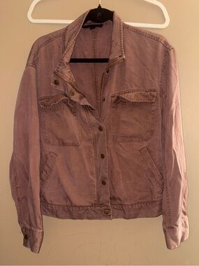 Jane and Delancey Vintage Washed Mauve Denim Jacket
